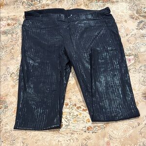 Athleta black shimmer capris size XL